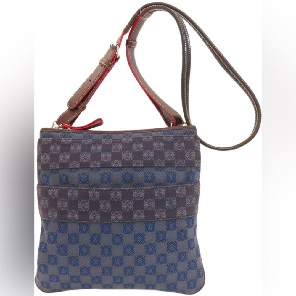 Loewe Blue and Brown Crossbody Bag